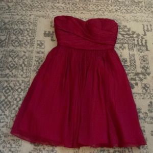 Pristine condition JCrew dark red 100% silk dress